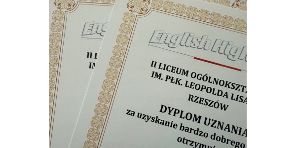 WYNIKI OGÓLNOPOLSKIEGO KONKURSU JĘZYKA ANGIELSKIEGO ENGLISH HIGH FLIER.